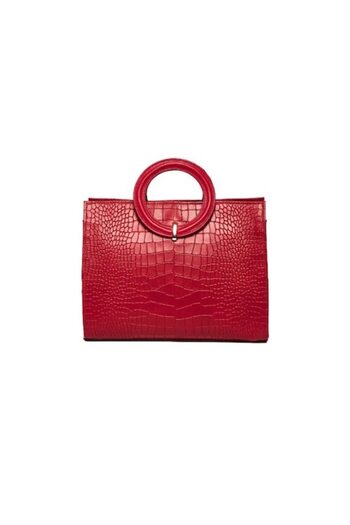 ANNA FELLINI Geanta dama piele, ANNA FELLINI, Otilia, rosu, 29x10x22 cm