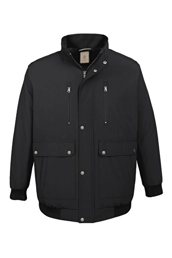 tambattal Plus Size Cotton Seasonal Coat with Ribbing (Extra Wide Fit)