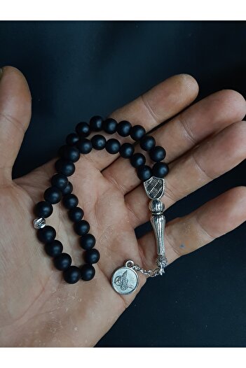MRYart Matte Black Glass Beads Stylish Design Prayer Beads
