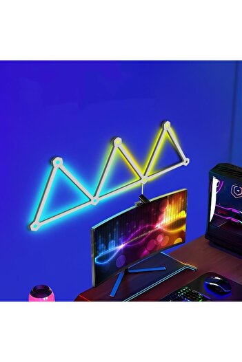 Generic Smart LED Wall Light Bars Tuya APP Control Night Light TV Bedroom Gaming Decoration (9 Light Bars)