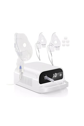 AMCARE Nebulizer compressor with digital LCD display, Portable Compressor with Automatic power off function