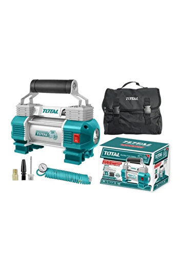 TOTAL Dual cylinder car air compressor