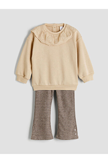 LC Waikiki Leave Your Style with Us |   Crew Neck Girls' Sweatshirt and Leggings