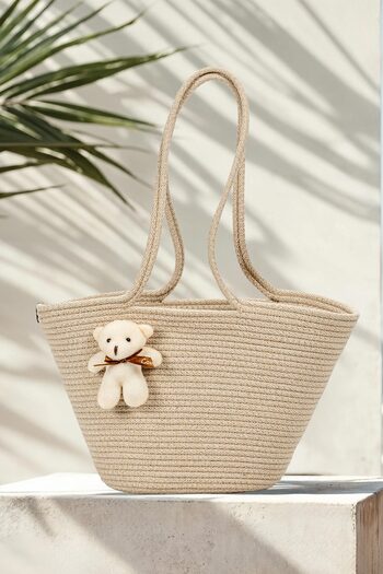 Helen's Home Hasir Shoulder Bag Bear Beach Bag