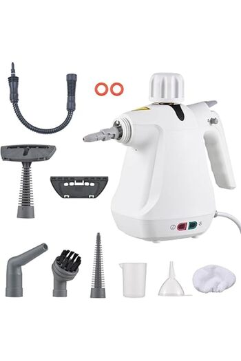 Generic PINKE Pressurized Handheld Steam Cleaner, Carpet Cleaner Machine, Portable Steamer with 10 pcs Acces