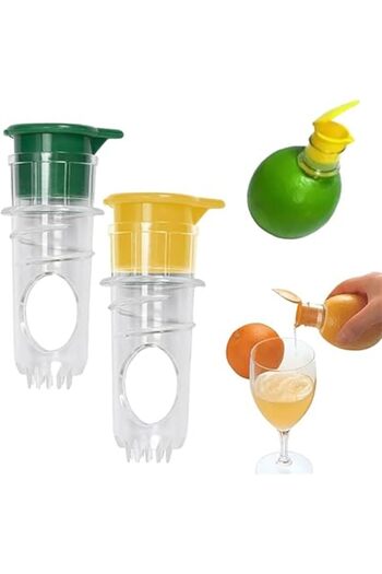 Generic PINKE Lemon Mini Squeezer, Screw Top Lemon Juicer Mini Manual Lemon Squeezer, Portable Lemon Juicer