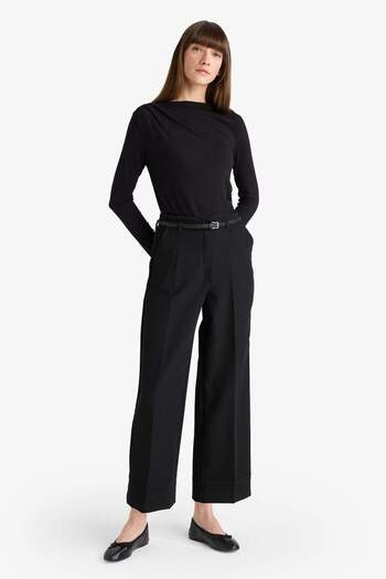 DeFacto Wide Leg Pocketed Regular Waist Wide Leg Long Pants G3224Ax25Au