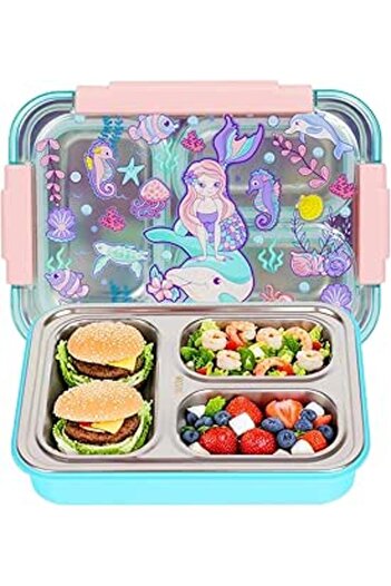 Generic Stainless Steel Bento Lunch Box for Kids, 710ml/23.5oz BPA-Free Leak-Proof Children Food Containers