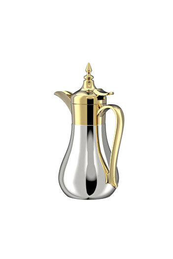 SQUALO Silver and gold stainless steel coffee pot - 0.7L