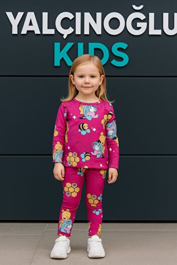 Yalçınoğlu Kids Σετ πιτζάμες για κορίτσια I Μακρυμάνικα άνετα ρούχα για το σπίτι I Βαμβακερό - Μαλακό σετ για κορίτσια