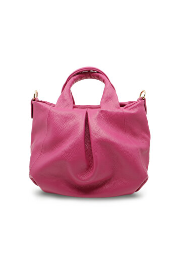BESSO Delizia Spontanea Fuchsia genuine leather handbag
