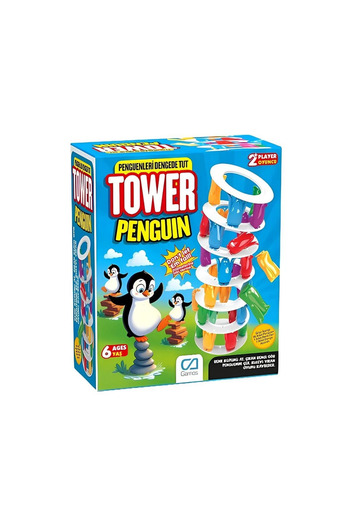 TOYFEST Curious & Genius Penguin Tower Balance Game
