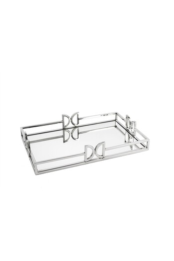 Mikasa Moor Silver Metal Mirrored Tray 41X26X7 cm