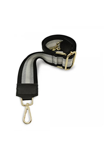 BESSO Curea de schimb cu piele pentru genta model negru, argintiu, crem