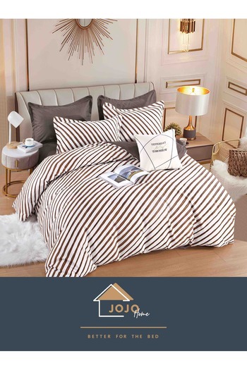 JOJO HOME Bed linen, fine cotton, double bed, 230x240, with pattern
