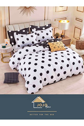JOJO HOME Bed linen, fine cotton, double bed, 230x240, with pattern