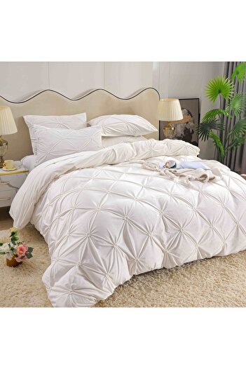 CHIRASO Velvet Pleated Linen, ELASTIC Sheet maximum 180x200cm, Duvet Cover 200x230, 2 Pillowcases