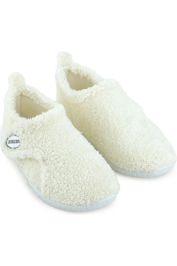 Behtah Kundura Unisex Children's Anti-Slip Sole Wool Velcro Slippers Cotton Lined Multi-Purpose School Nursery Booties Home Booties