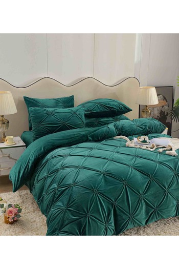 CHIRASO Velvet Pleated Linen, ELASTIC Sheet maximum 180x200cm, Duvet Cover 200x230, 2 Pillowcases