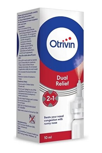 GSK OTRIIVIN DUAL RELIEF 2 IN 1 NASAL SPRAY 10ML