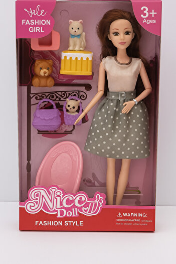 TSUMAB Nice Fashion Girl Doll Play Set – Stylish Doll with Accessories for Kids