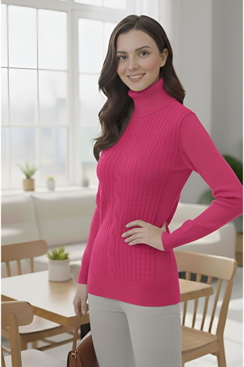 meday Clothing Kardelen Series Lycra Turtleneck Knit Sweater