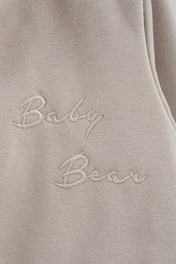 Mini Baray Baby Boy Bear Printed Cardigan T-Shirt Pants 3-Piece Set
