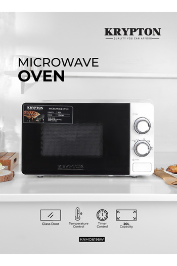 KRYPTON 20L Digital Microwave Oven – Compact Design, Timer Control, Even Heating, Ideal for Daily Use