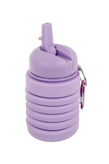 OEM Foldable Silicone Water Bottle Lilac 200-500 ml