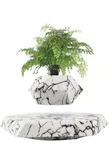 Generic Floating Plant Pot with Hexagonal Marble Base
