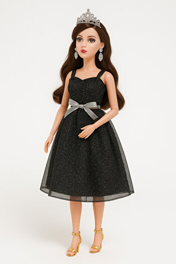 TSUMAB Fashion Doll with Elegant Sparkle Dress – Modern Beautiful Doll for Kids (3+ Years)