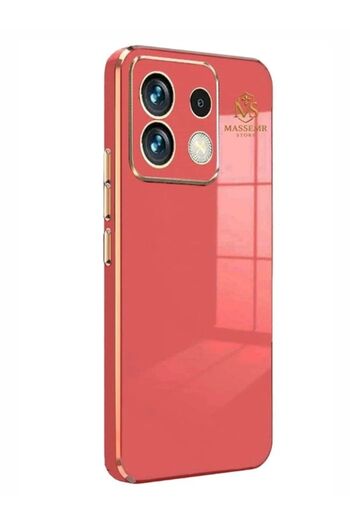 Massemr Xiaomi Poco M6 Pro 4g Case Shiny Gold Foil Luxury Premium Silicone Cover Transparent Impact Protective