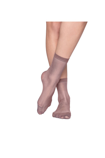 PETRA-ELISA Set of 2 pairs, Lycra Socks 1/4 15 DEN, Fumo, One Size