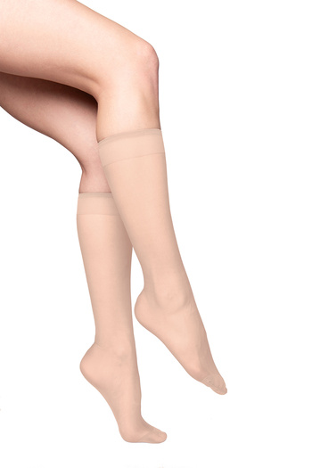 PETRA-ELISA Lycra 3/4 Socks 15 DEN One Size, Caramel, One Size