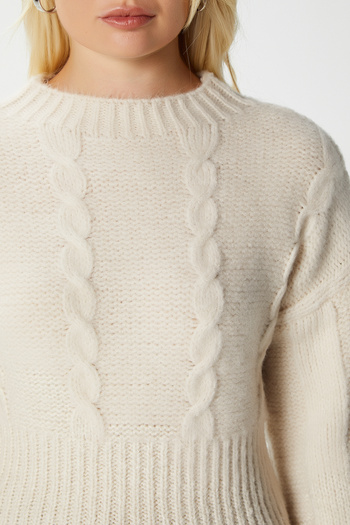 Ritnice Women's Stay Soft Texture Hair Knit Thick Stone Knitwear Sweater Kz00174