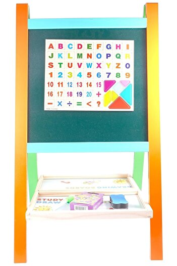SAMTOYS Wooden Double Sided Magnetic Writing Board