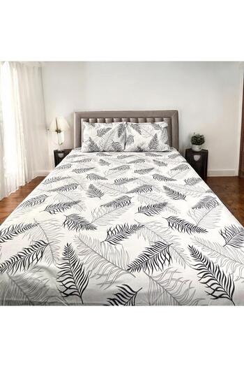 Arma Concept Single Ranforce Fabric Leaf Patterned Fitted Elastic Sheet & 1 Pillow Case