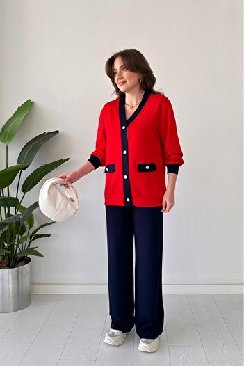MaziButik Hırkamı Modal Suit Navy Blue