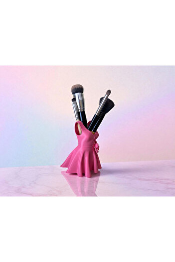multiogz Makeup Brush & Pen Holder Organizer with Dress Design |   Desktop and Makeup Desk Organizer