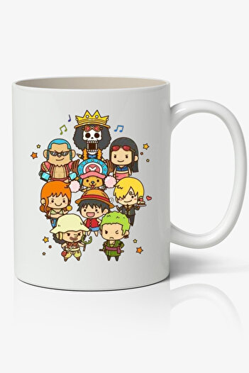 Toyaso One Piece Characters Luffy Themed White Mug Cup Gift for Lover Friend