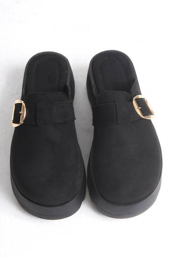 Solo Bag Women's Orthopedic Slippers Closed Front Stainless Buckle Non-Slip Suede Sabo Home Outdoor Slippers