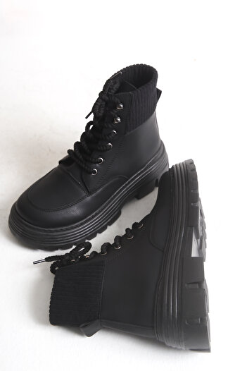 Solo Bag Women's New Season Flat Lace-Up Elastic Daily Comfortable Fit Boots