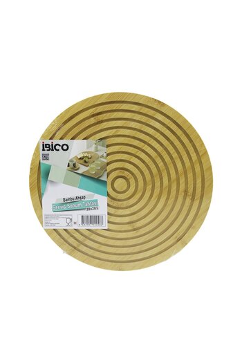 Light up Round diameter: 28cm double-sided = flat - channel wooden bamboo serving presentation board tray