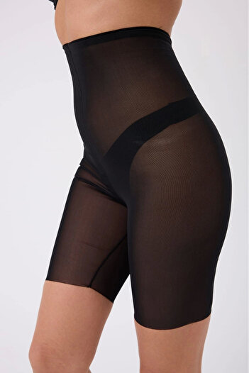 BLOOMFIT Freshness 0007 Laser Cut Tulle High Waist Shorts Corset