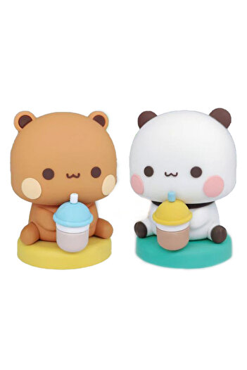 choice2 2pcs No box Cute Kawaii Bubu Dudu Panda Bear Figure Cartoon Exciting Bear Miniatures Collectible Ani