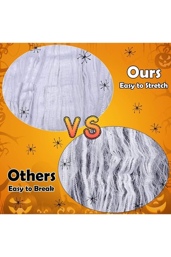 Fohyloy Set of web and 60 spiders for Halloween Fohyloy, PET/plastic, black/white