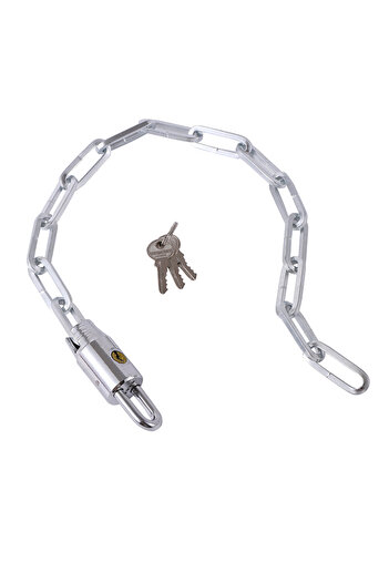 Lawazim Hardened Steel Padlock with 60cm Chain, Weather-Resistant, 3 Keys