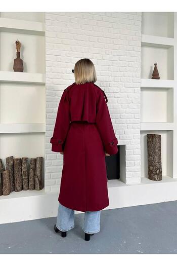 SUYA US WEAR Oversize Belted Long Cashmere Trench Coat