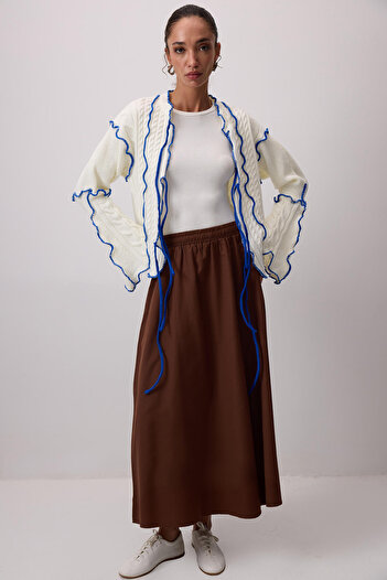 Touché Privé Belted Woven Skirt