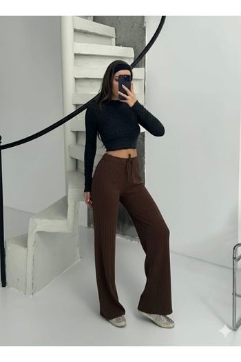By Mop Ribbed Corduroy Pants Coffee A4058